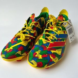 LEGO GAMEMODE FIRM GROUND SOCCER CLEATS MENS SIZE 10 YELLOW RED BLUE GREEN NEW
